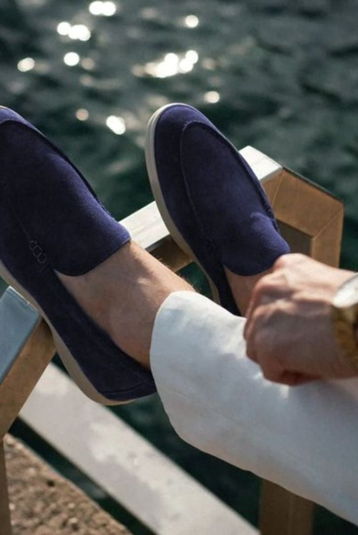 Diego | Zapatillas Sin Cordones de Ante Hombre Slip On