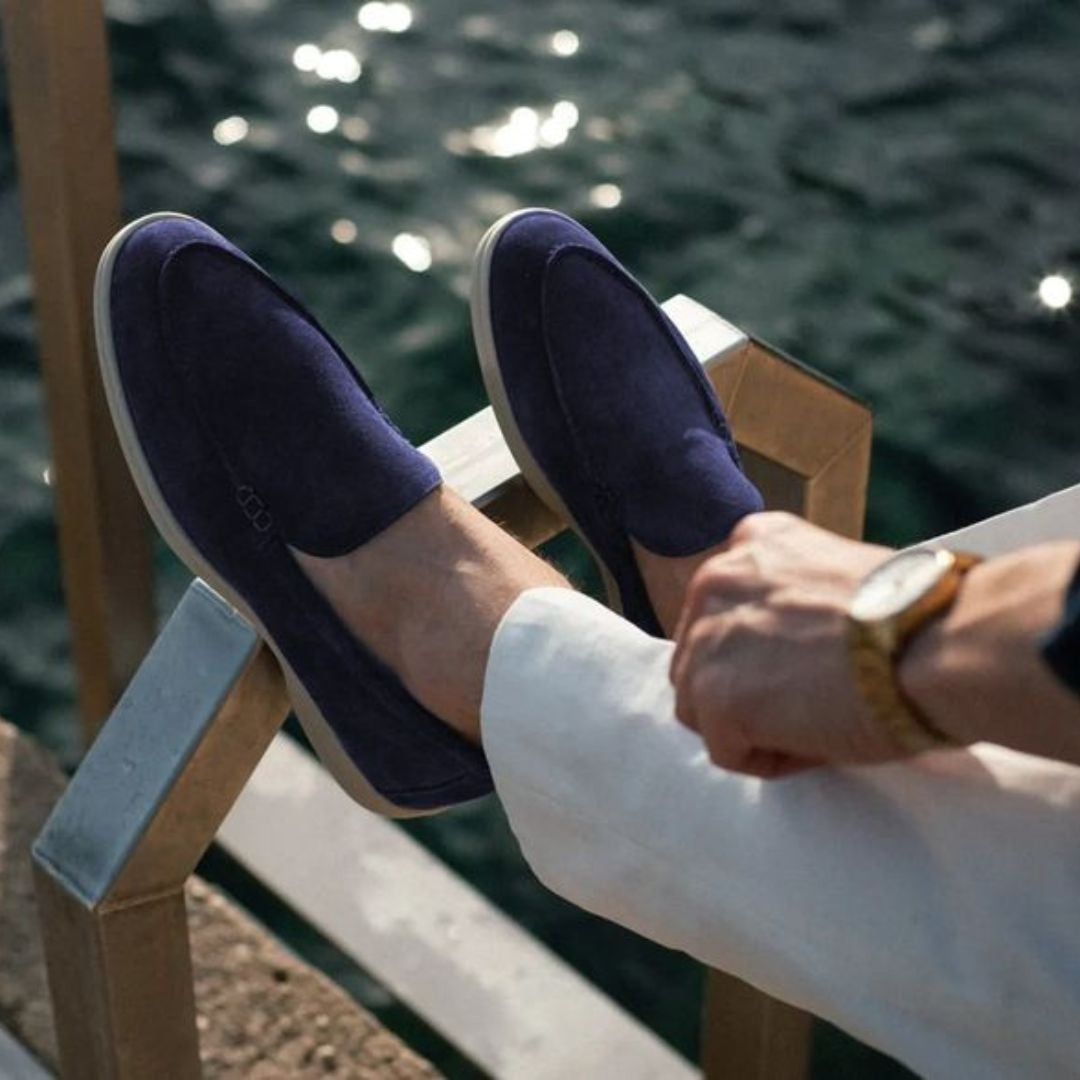 Diego | Zapatillas Sin Cordones de Ante Hombre Slip On