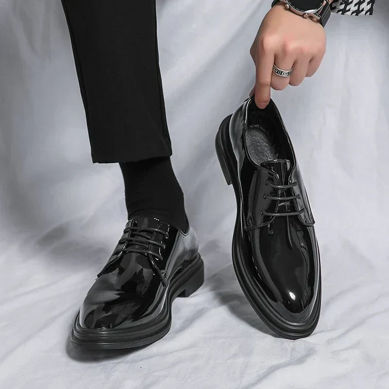 Adrián | Zapatos Derby de Charol Hombre Cordones Elegantes