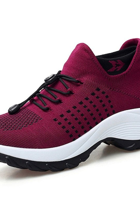 Adriana | Zapatillas Plataforma Deportivas Mujer Cordones Tejido