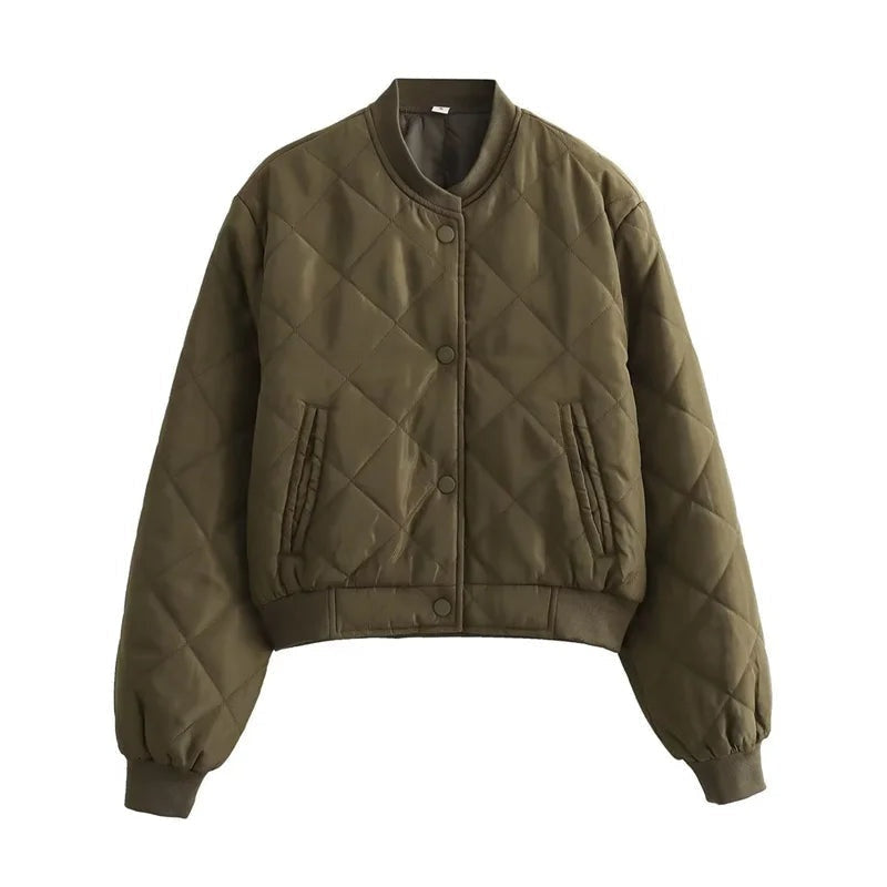 Aitana | Chaqueta Bomber Acolchada Mujer Cuello Redondo