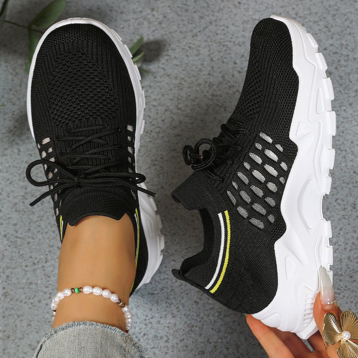 Aitana | Zapatillas de Deporte Mujer Suela Gruesa Tejido Mesh