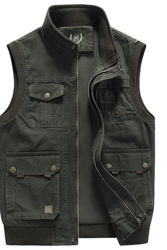 Aitor | Chaleco Militar Multipocket Hombre Cremallera