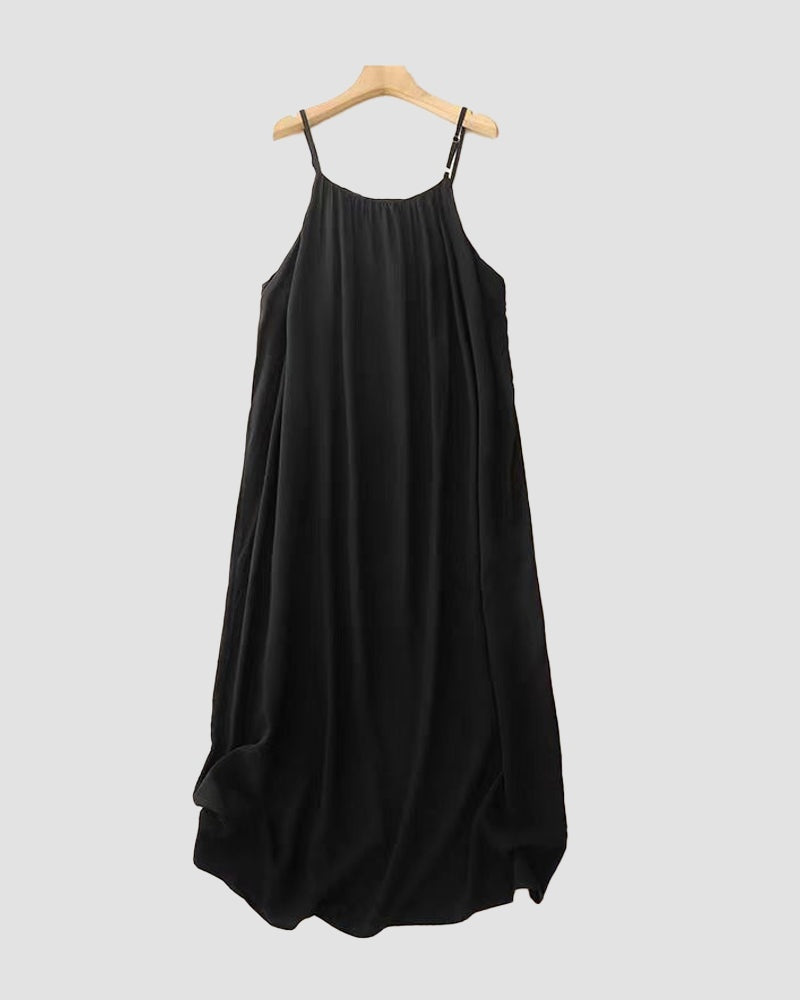 Alba | Vestido Largo de Verano Tirantes Mujer Escote Redondeado