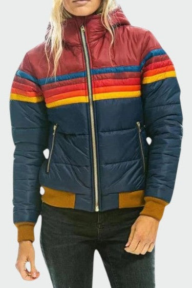 Alma | Chaqueta Acolchada Impermeable Mujer Estampado Multicolor