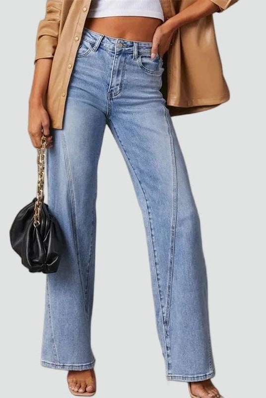 Alma | Jeans Mujer Pierna Ancha Cintura Alta