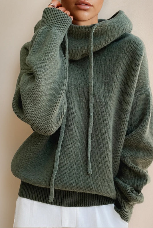Alma | Jersey de Punto con Capucha Mujer Oversize Manga Larga