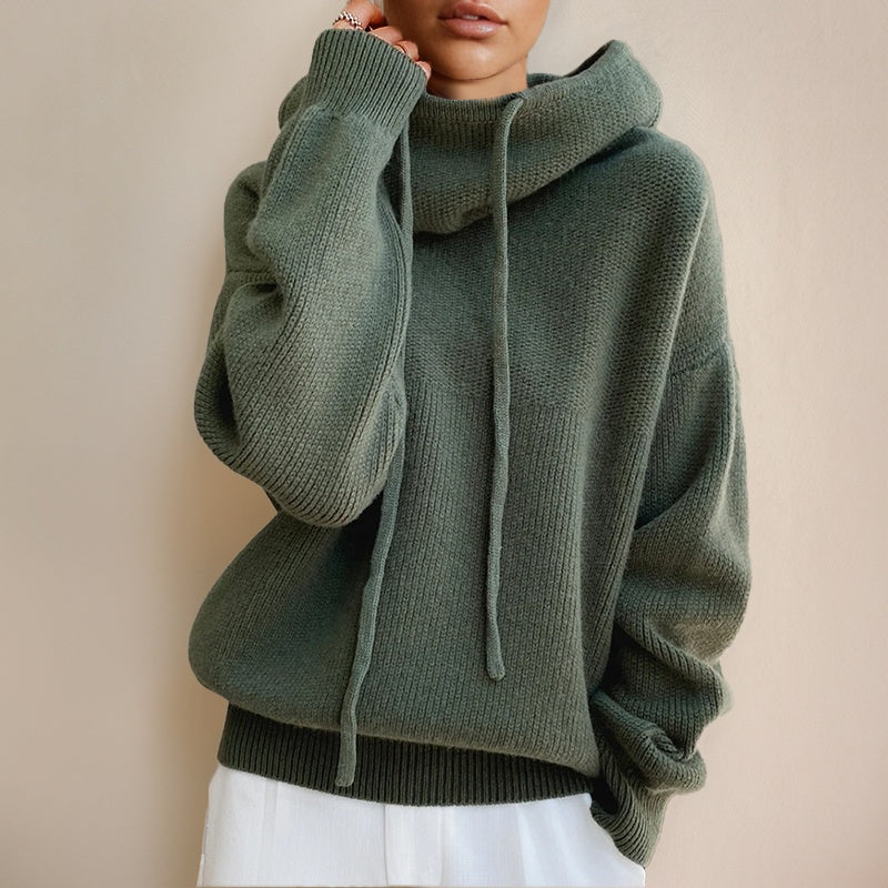 Alma | Jersey de Punto con Capucha Mujer Oversize Manga Larga