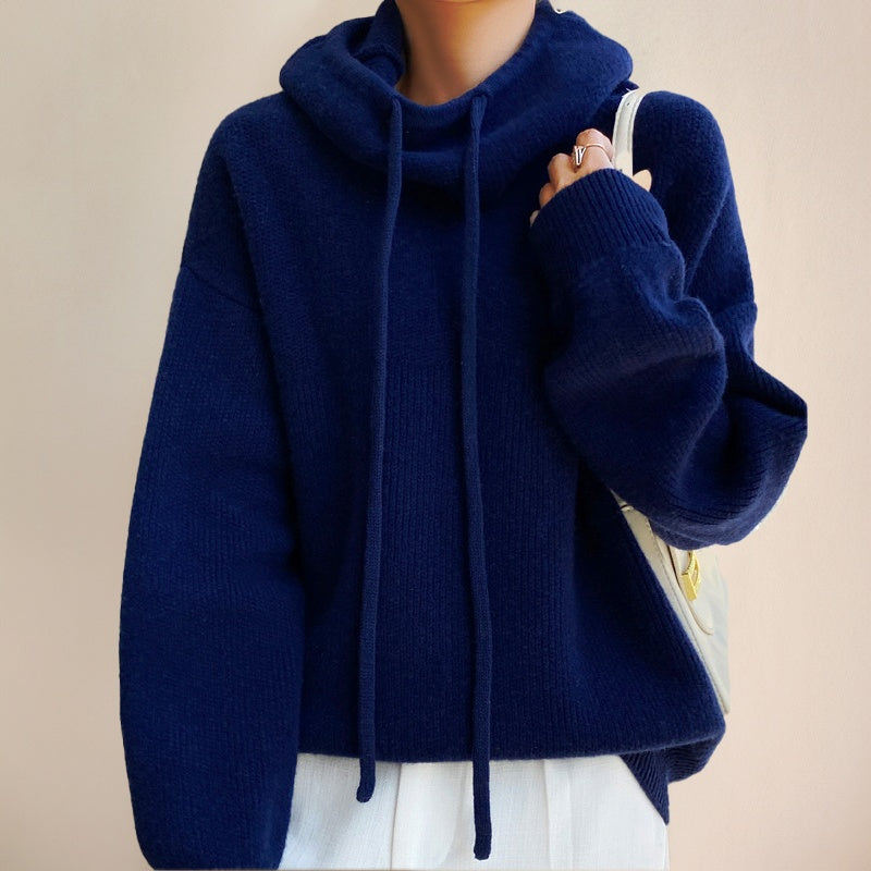Alma | Jersey de Punto con Capucha Mujer Oversize Manga Larga