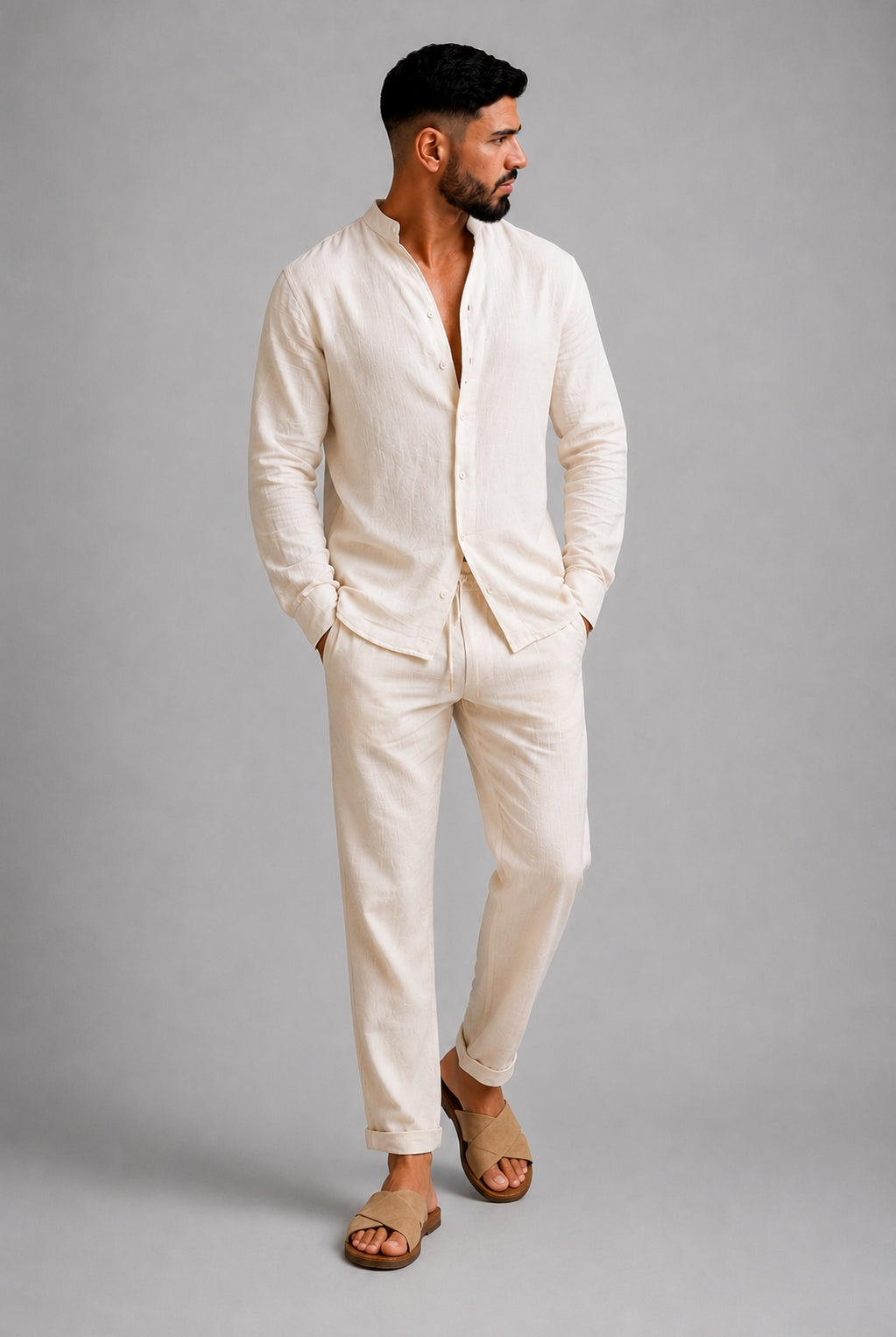 Álvaro | Conjunto de Lino Deportivo Hombre Corte Relajado