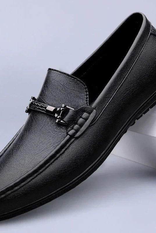 Álvaro | Mocasines de Cuero Hombre Hebilla Metálica