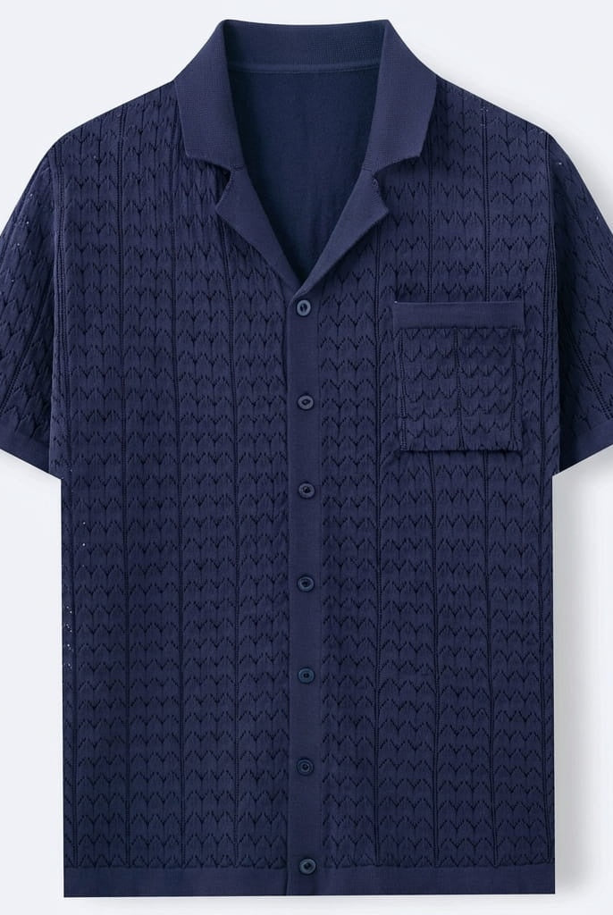 Álvaro | Polo de Punto Texturizado Hombre Manga Corta