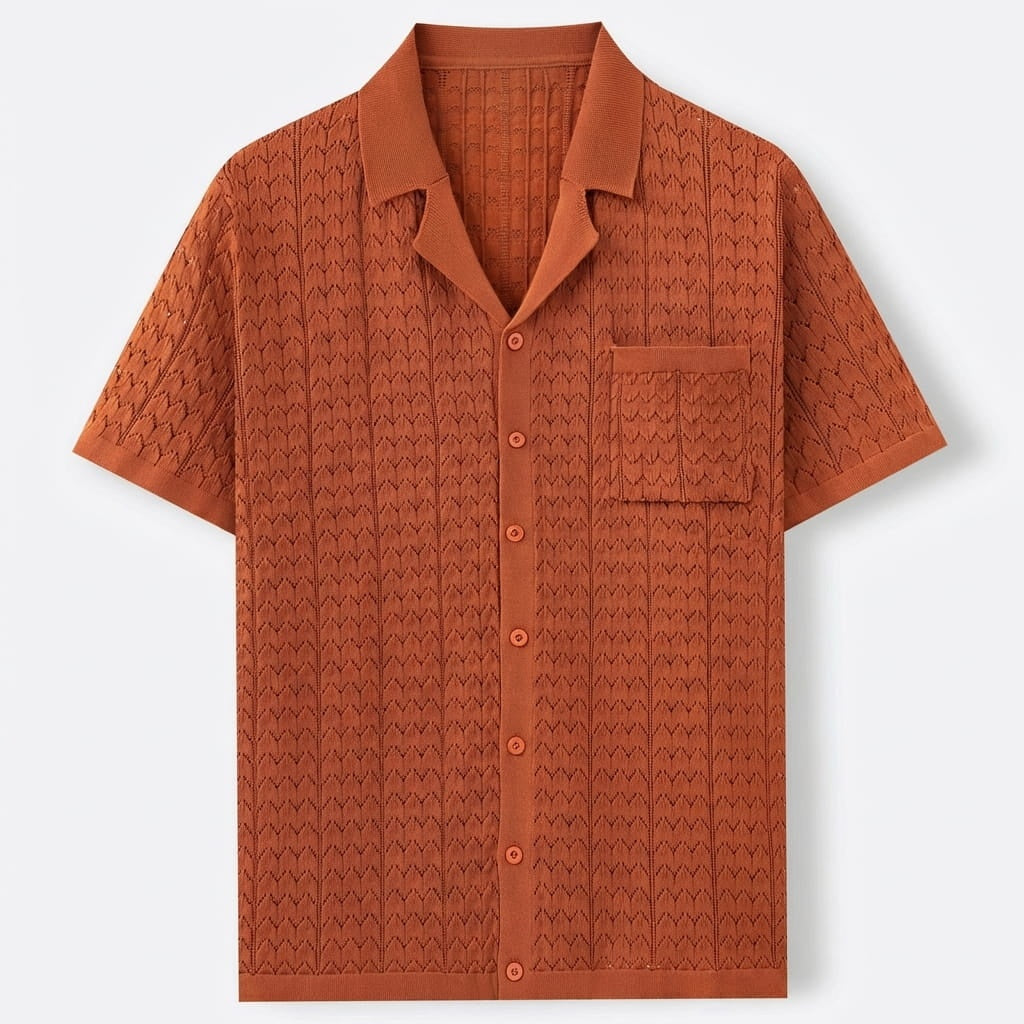 Álvaro | Polo de Punto Texturizado Hombre Manga Corta