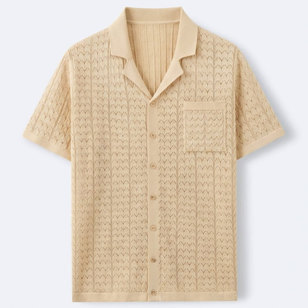 Álvaro | Polo de Punto Texturizado Hombre Manga Corta