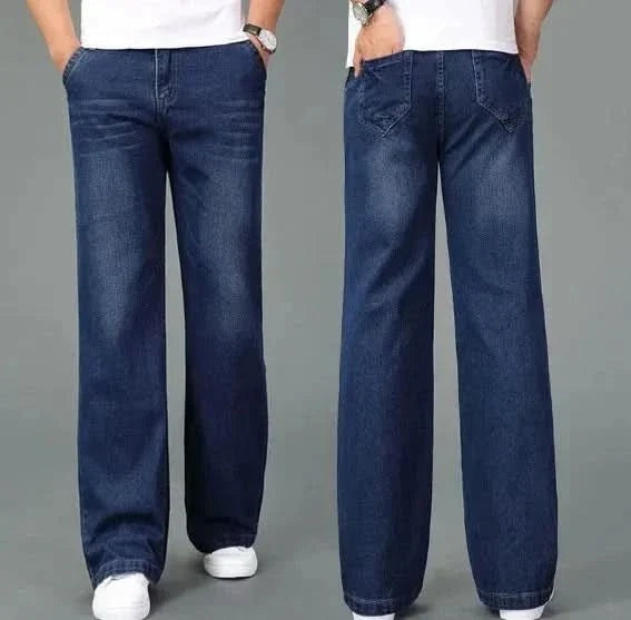 Álvaro | Vaqueros Anchos Hombre Flare Denim Pierna Acampanada