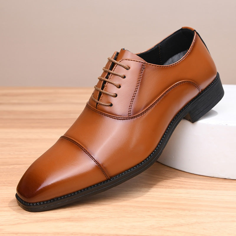 Álvaro | Zapatos Oxford de Cuero Hombre Cordones Punta Cuadrada