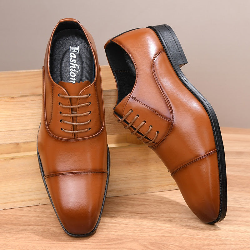 Álvaro | Zapatos Oxford de Cuero Hombre Cordones Punta Cuadrada