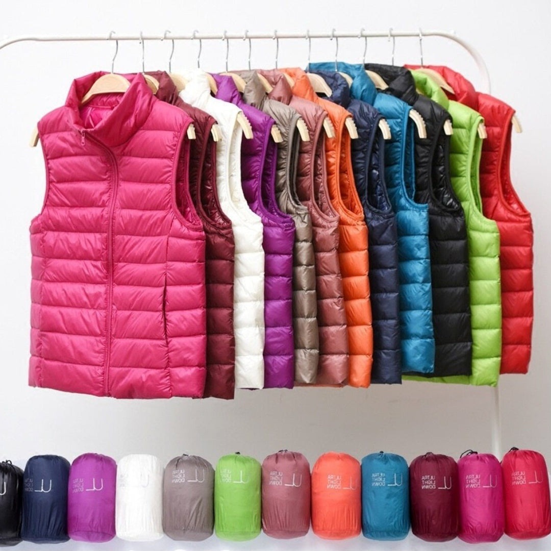 Amaia | Chaleco Acolchado Ultraligero Mujer Sin Mangas Cuello Alto