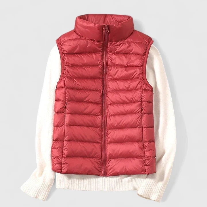 Amaia | Chaleco Acolchado Ultraligero Mujer Sin Mangas Cuello Alto