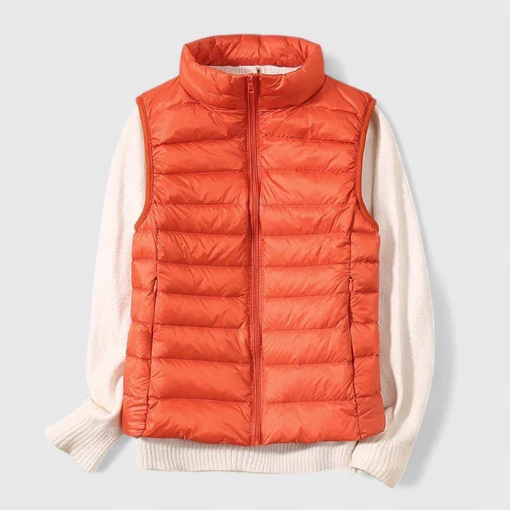 Amaia | Chaleco Acolchado Ultraligero Mujer Sin Mangas Cuello Alto