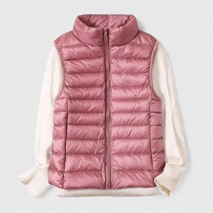 Amaia | Chaleco Acolchado Ultraligero Mujer Sin Mangas Cuello Alto
