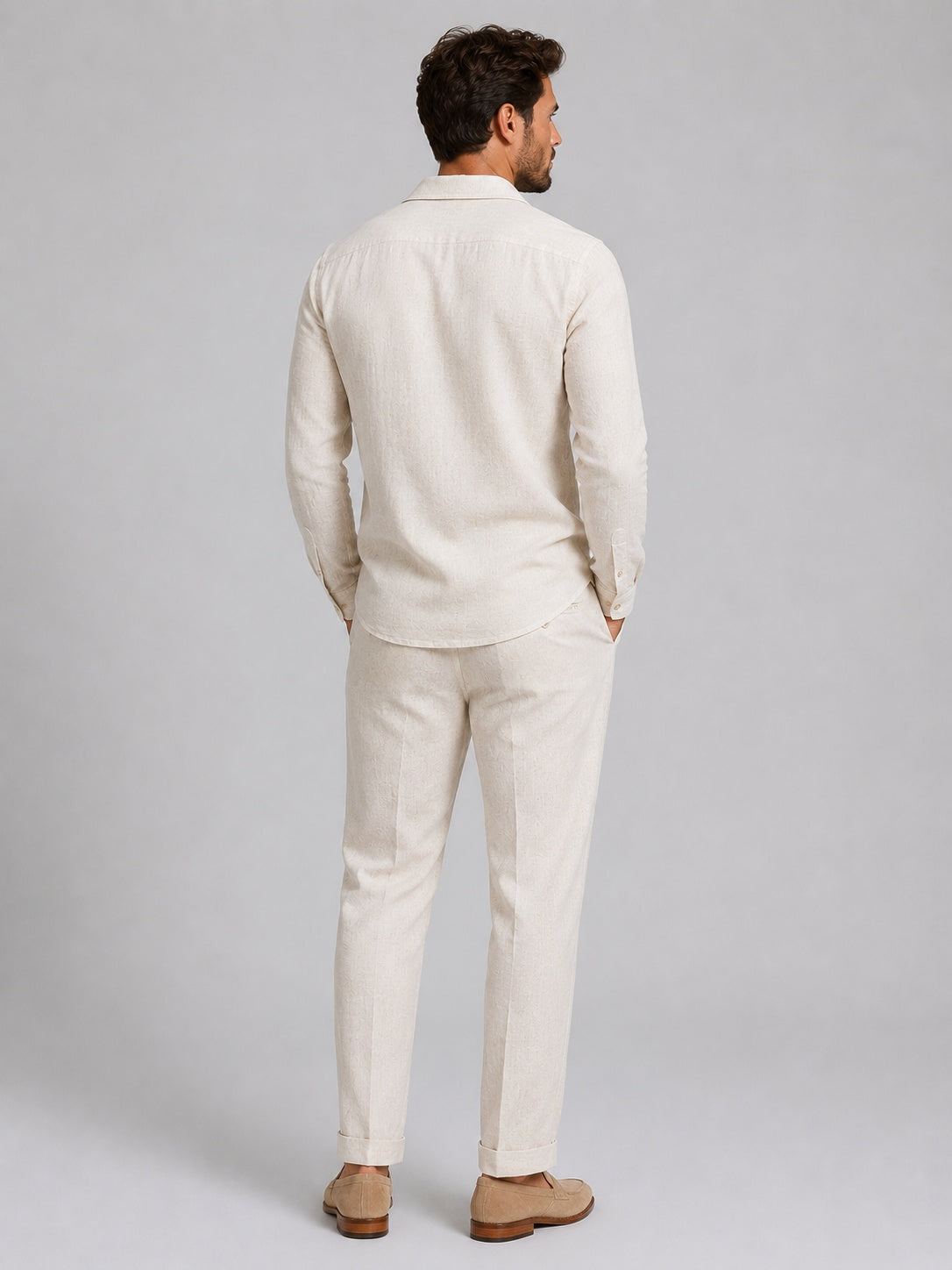 Andrés | Conjunto de Lino Hombre Camisa y Pantalón de Lino Hombre