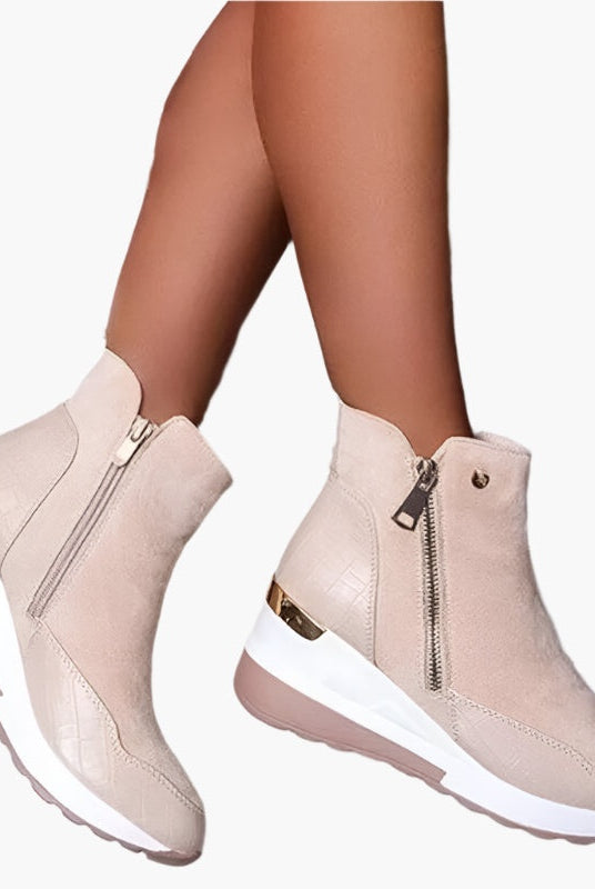 Ariadna | Botines Plataforma con Cremallera Mujer Punta Redonda