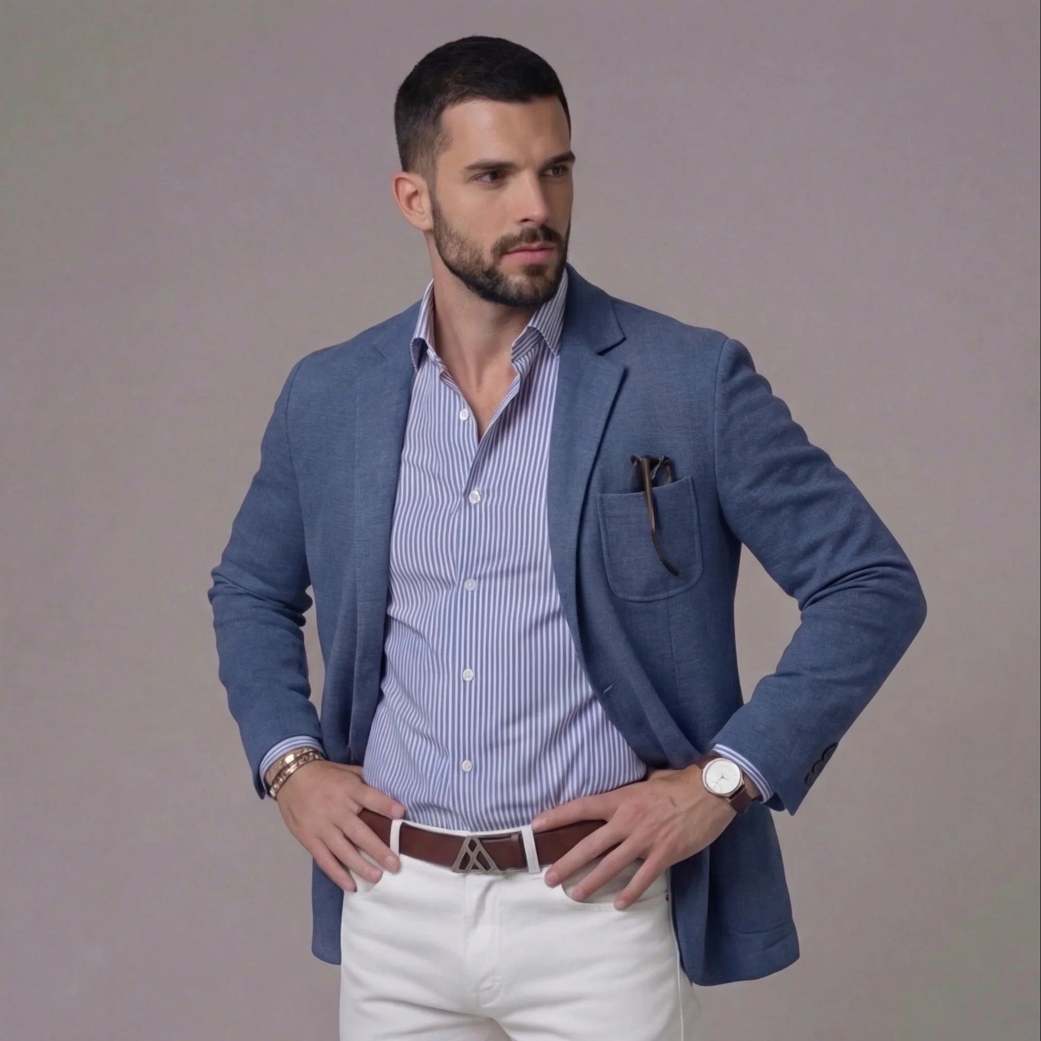 Arnau | Blazer de Lino Hombre Chaqueta Americana Sin Estructura