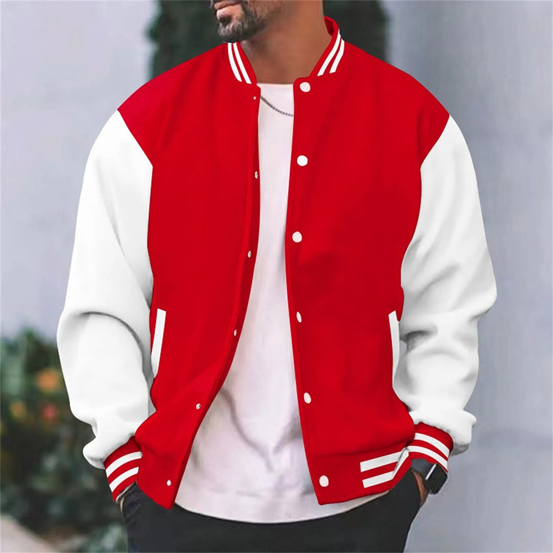 Arnau | Varsity Jacket Hombre Bicolor Botones a Presión