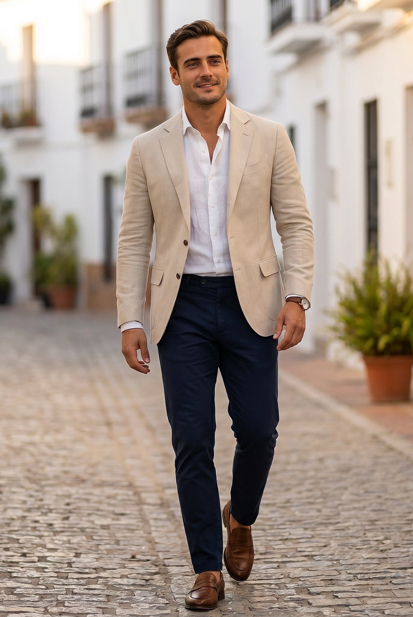 Arturo | Blazer Americana Ligera Hombre Corte Entallado