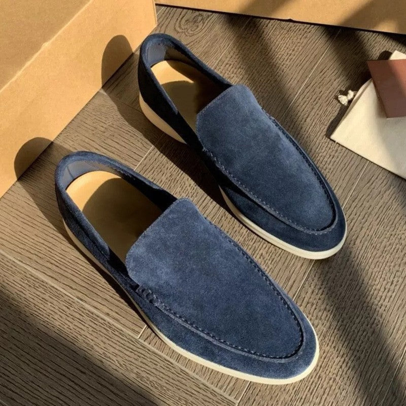 Arturo | Mocasines de Ante Hombre Slip-On Suela Ligera