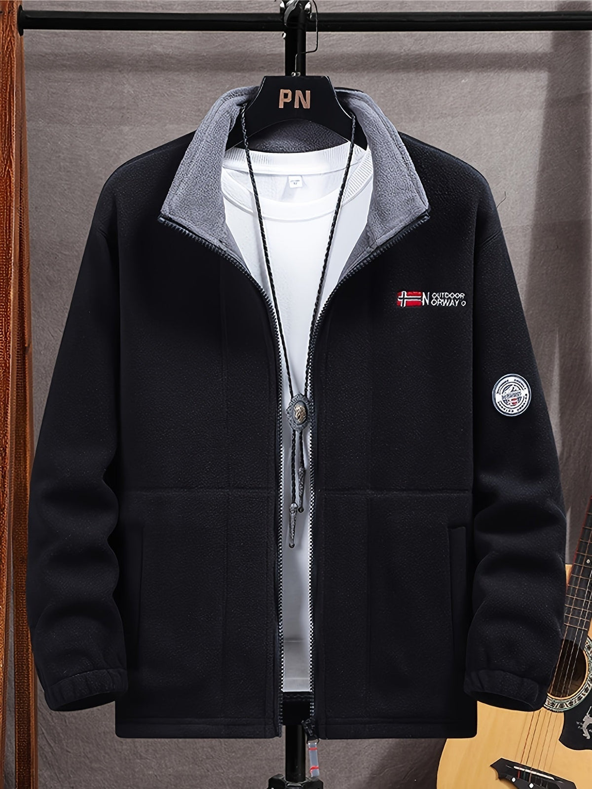 Asier | Chaqueta Polar Hombre Cuello Alto Cremallera
