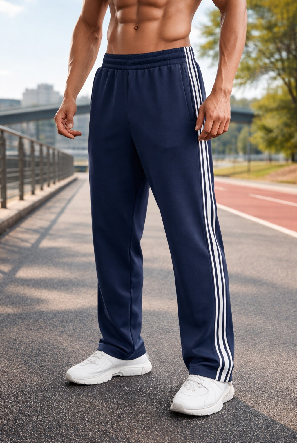 Asier | Pantalón Deportivo Hombre con Franjas Laterales Corte Recto
