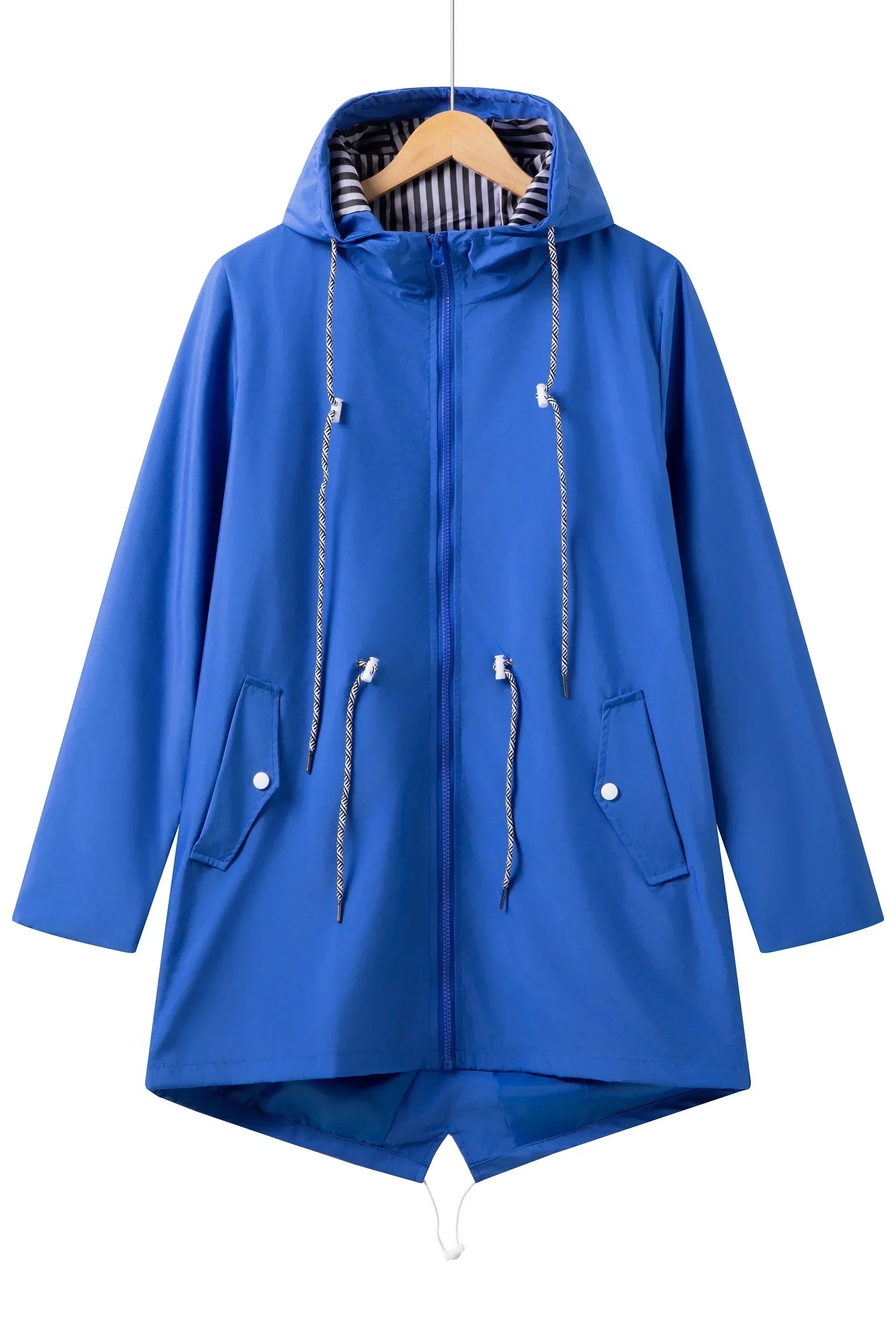 Beatriz | Chubasquero Impermeable Mujer con Capucha Cordón Ajustable