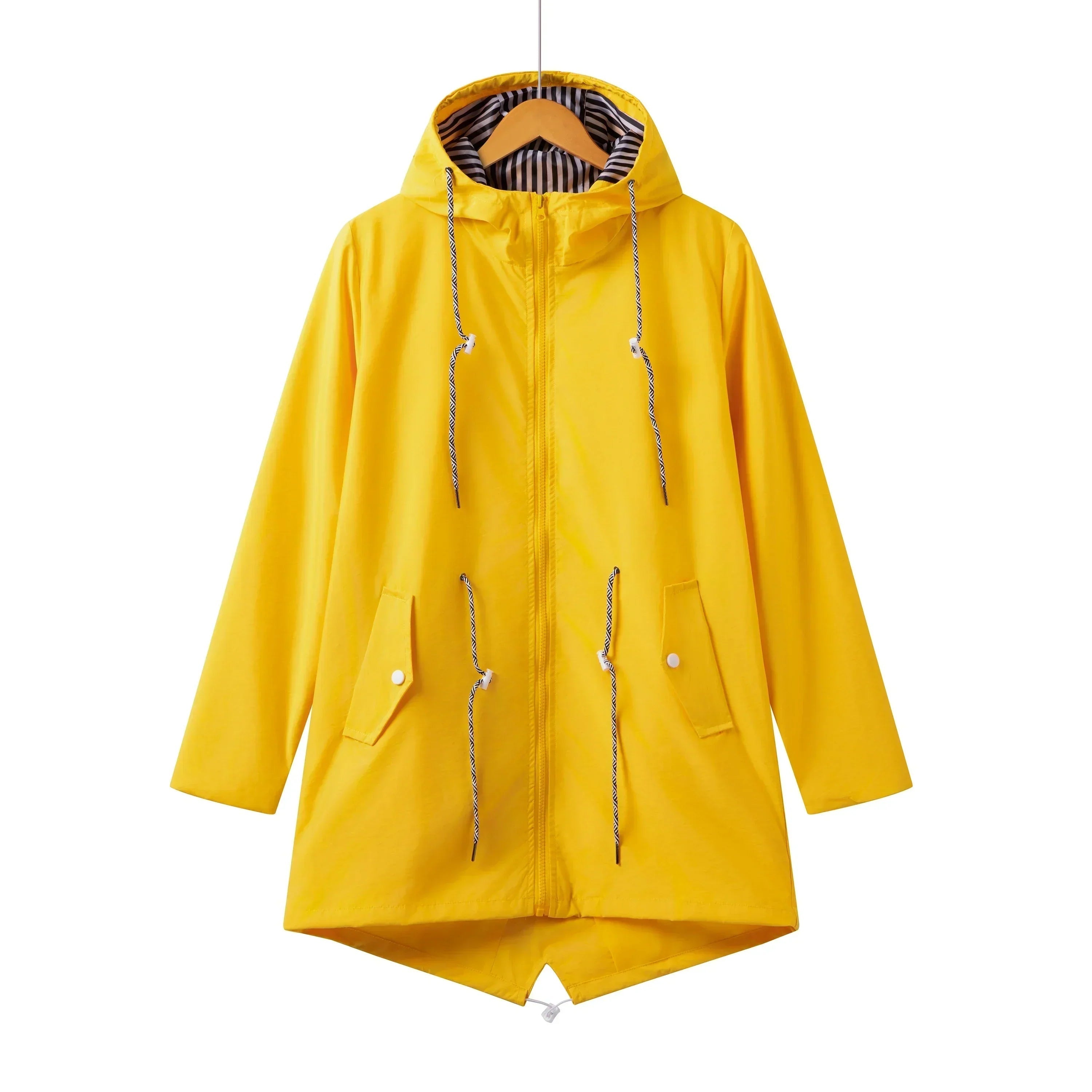 Beatriz | Chubasquero Impermeable Mujer con Capucha Cordón Ajustable