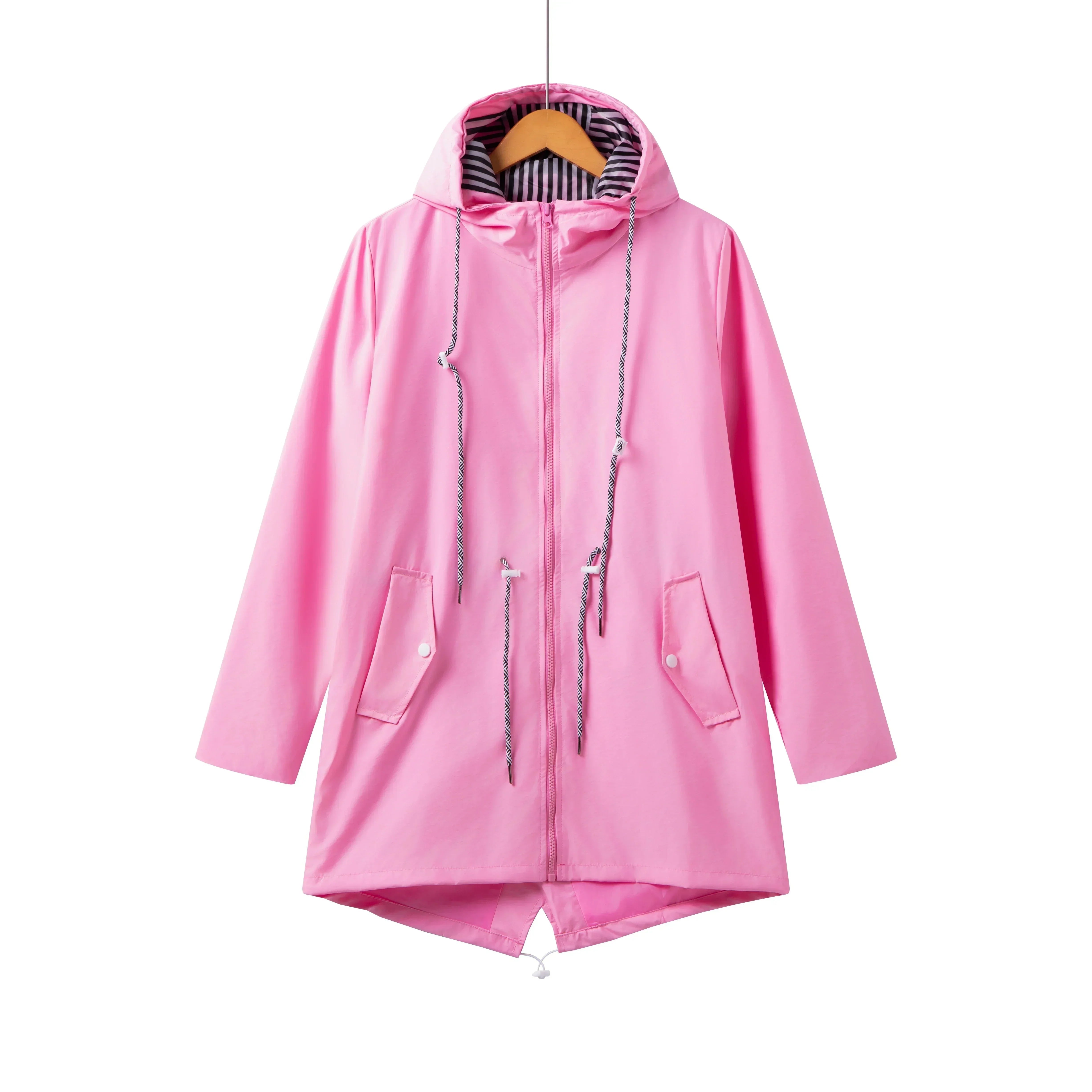 Beatriz | Chubasquero Impermeable Mujer con Capucha Cordón Ajustable