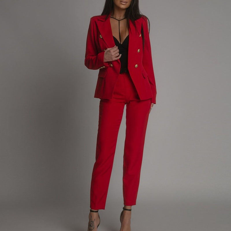 Beatriz | Conjunto Chaqueta Americana Doble Botonadura Mujer Pantalón Sastre