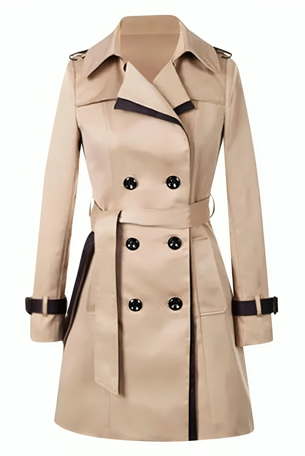Beatriz | Trench Coat Doble Botonadura Mujer Cuello Solapa