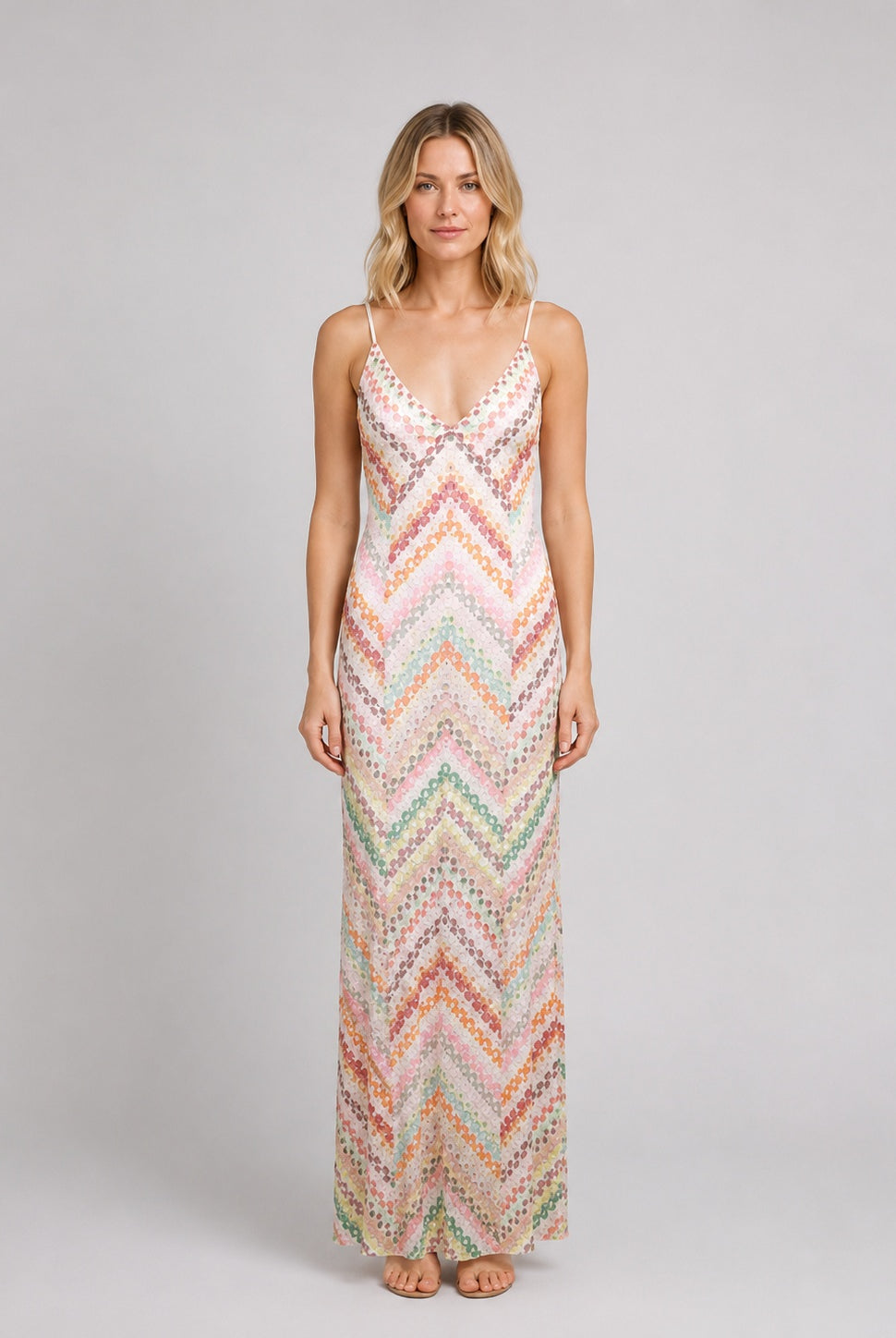 Beatriz | Vestido Largo de Ganchillo Boho Mujer Tirantes Escote V