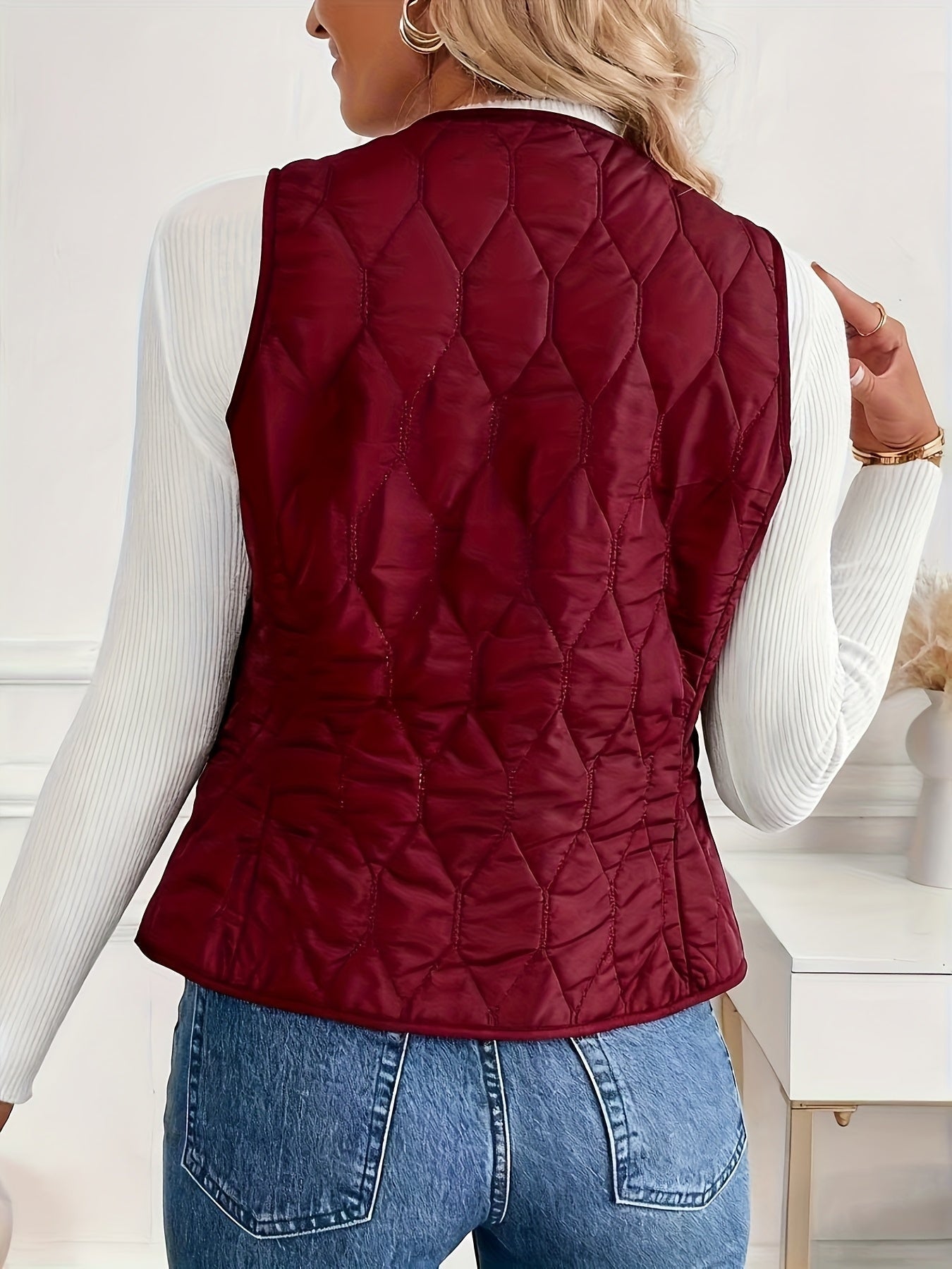 Berta | Chaleco Acolchado Mujer Forro Sherpa Reversible