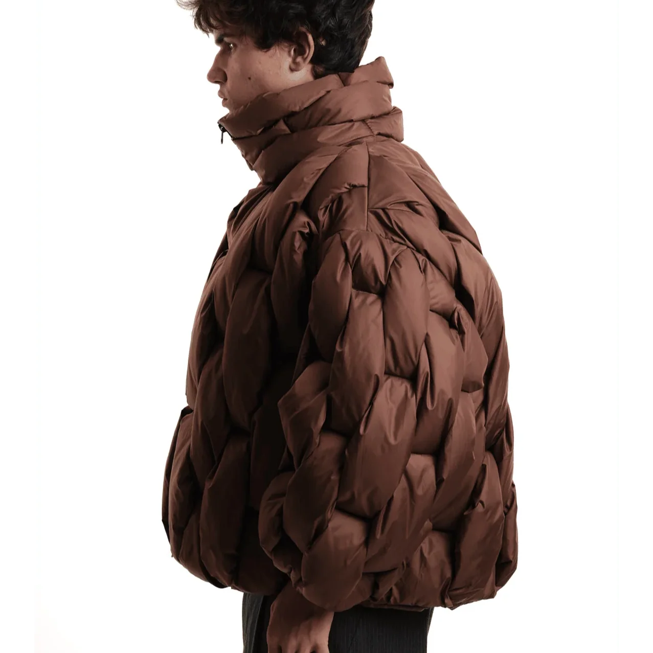 Berta | Chaqueta de Plumas Oversize Mujer Cuello Alto Cremallera