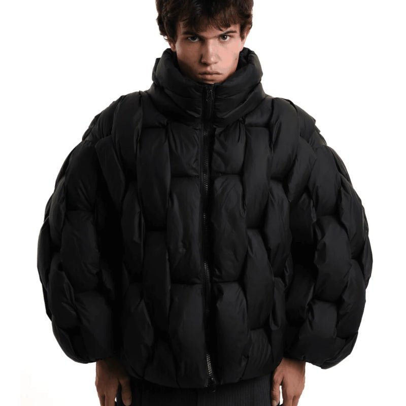 Berta | Chaqueta de Plumas Oversize Mujer Cuello Alto Cremallera