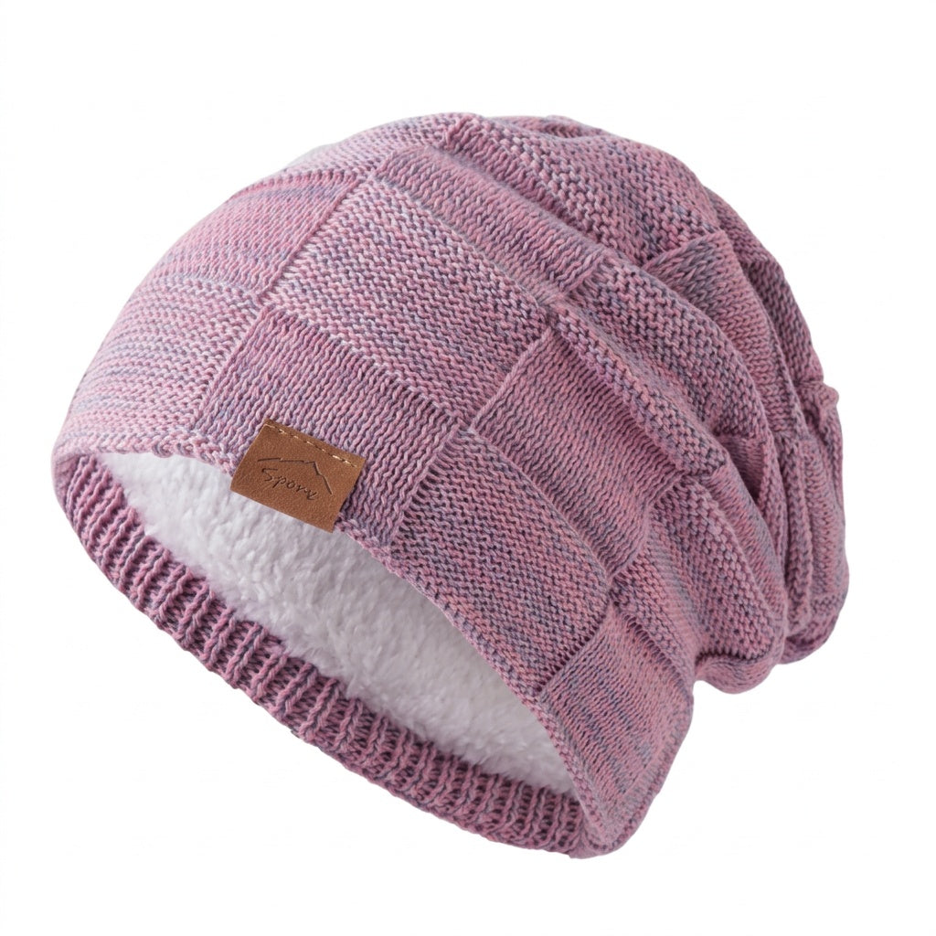 Berta | Gorro de Punto con Forro Polar Unisex Ajuste Suelto
