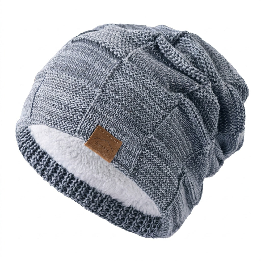 Berta | Gorro de Punto con Forro Polar Unisex Ajuste Suelto