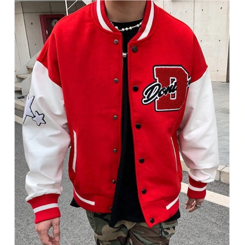 Biel | Varsity Jacket Hombre Bordado Oversize