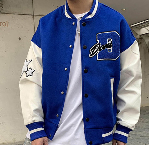 Biel | Varsity Jacket Hombre Bordado Oversize