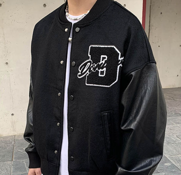 Biel | Varsity Jacket Hombre Bordado Oversize