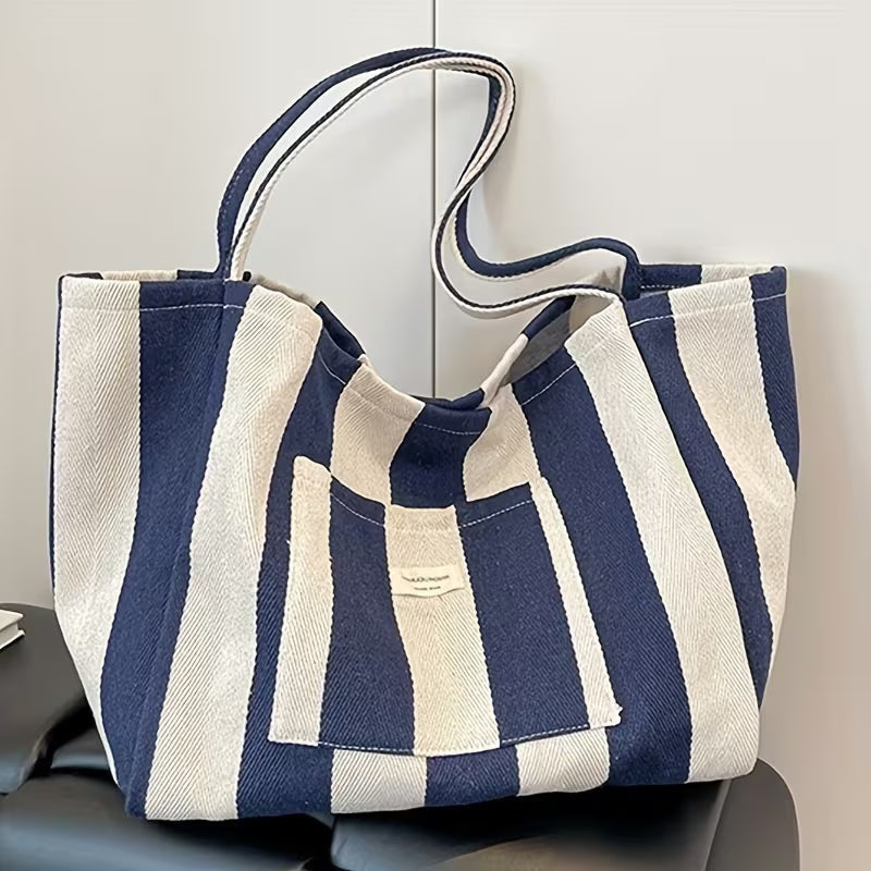 Bolso Shopper de Rayas Mujer Gran Capacidad