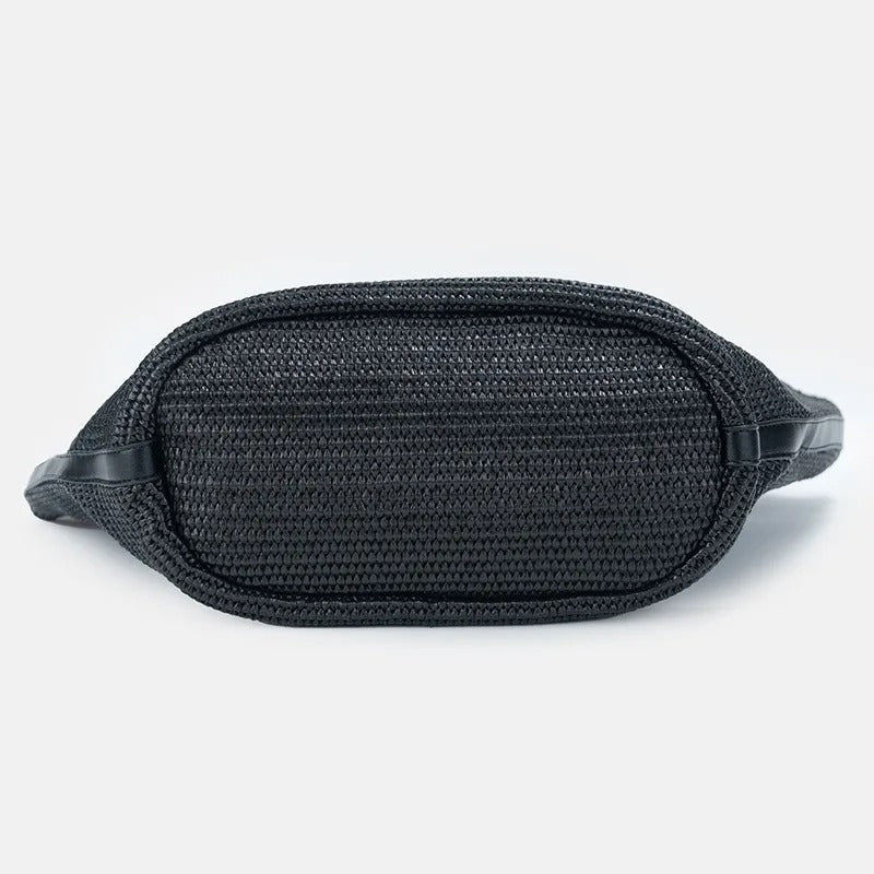 Bolso Shopper Trenzado de Hombro Mujer Borlas