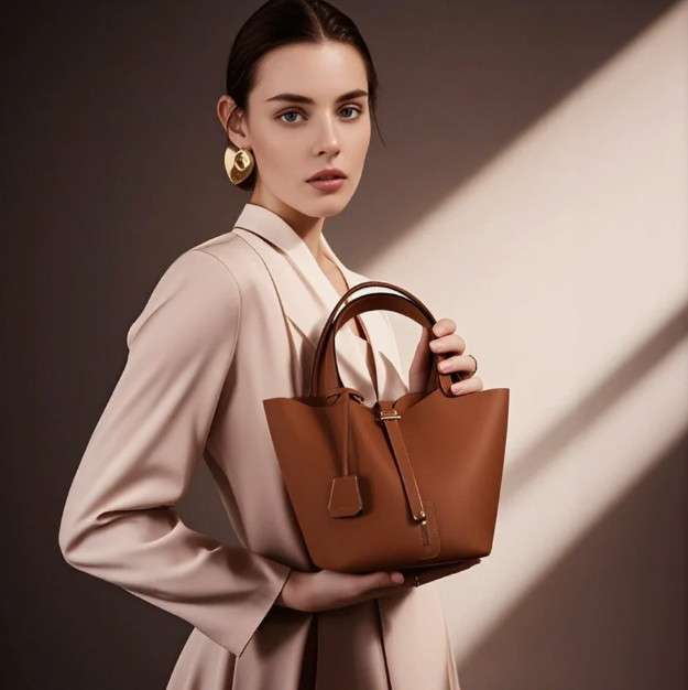 Bolso Tote con Pañuelo de Seda Mujer Tipo Shopper